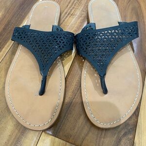 Merona Black and Tan Cutout Sandals
